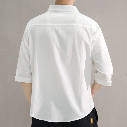 Men’s Stand-Collar Casual Shirt