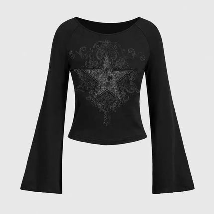 Women's Y2K Grunge Graphic Long Sleeve T-Shirt