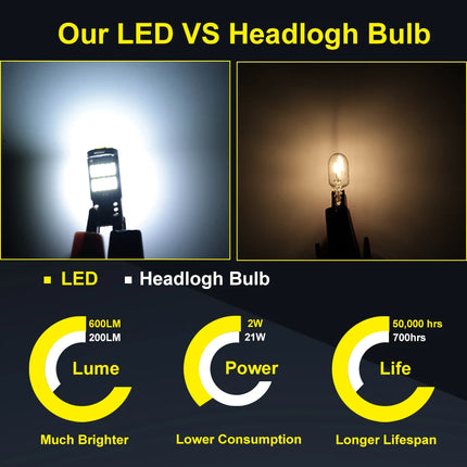 T10 White LED Car Bulbs