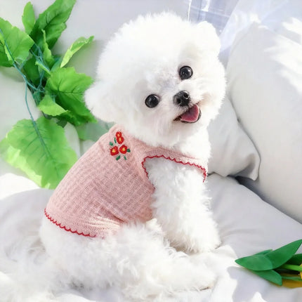 Floral Pet Suspender Vest