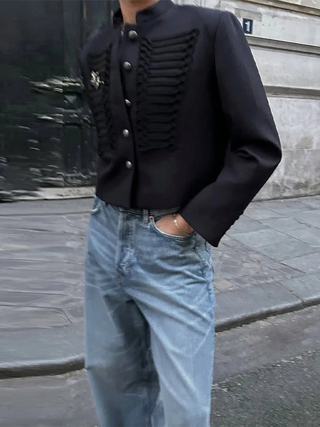 Women's Cropped Stand Collar Jacket