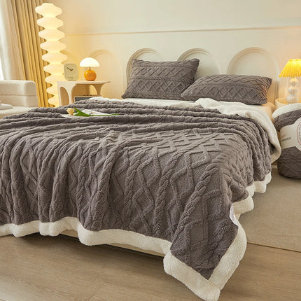 Soft Coral Velvet Flannel Blanket