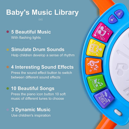 Kids Drum Set with Microphone