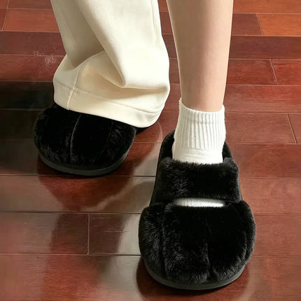 Women's Cat Paw Plush Slippers