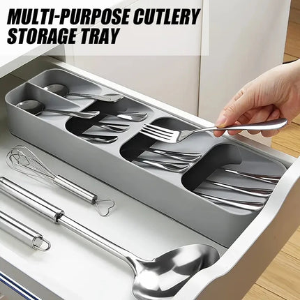 Multi-Purpose Cutlery Storage Tray