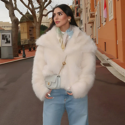 Women's Fluffy Faux Fur Coat