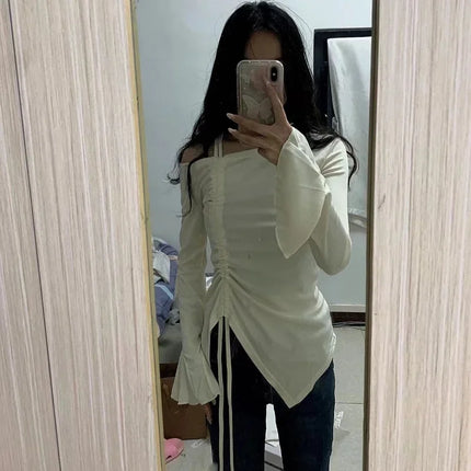 Women's Off-Shoulder Flare Sleeve Top