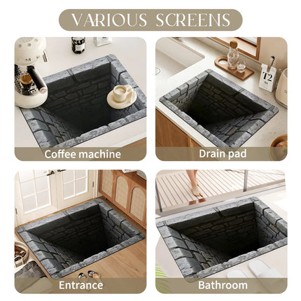 3D Optical Illusion Welcome Mat