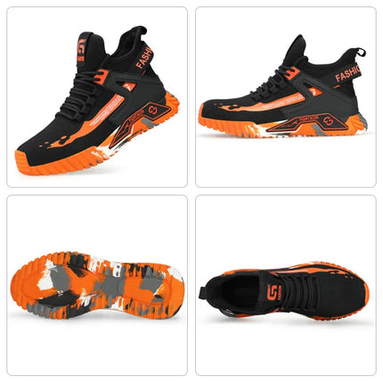 High-Top Steel Toe Safety Work Boots