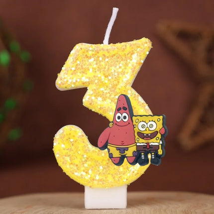 Cartoon Number Birthday Candles