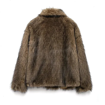 Women's Fluffy Faux Fur Coat