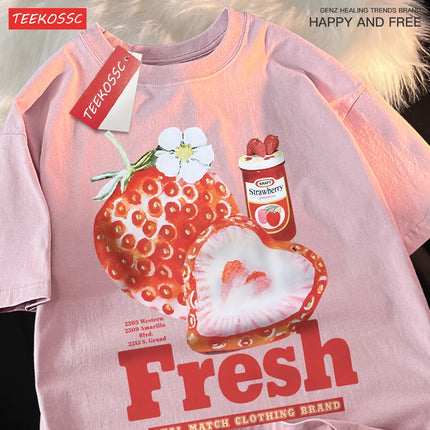 Fresh Strawberry Graphic T-Shirt