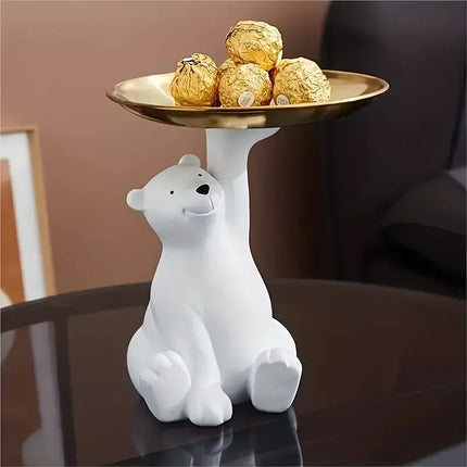 Seated Polar Bear Decorative Storage Tray
