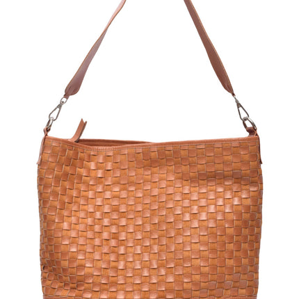 Soho Lane Woven Leather Shoulder Bag