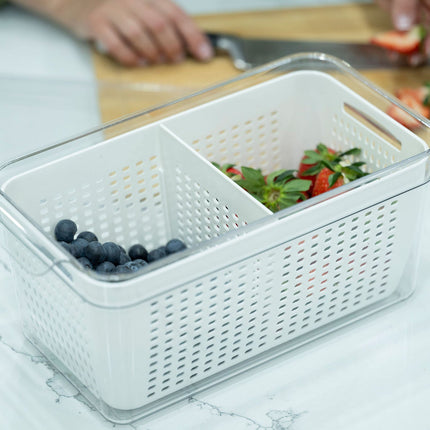 Double Fridge Organiser with Removable Baskets