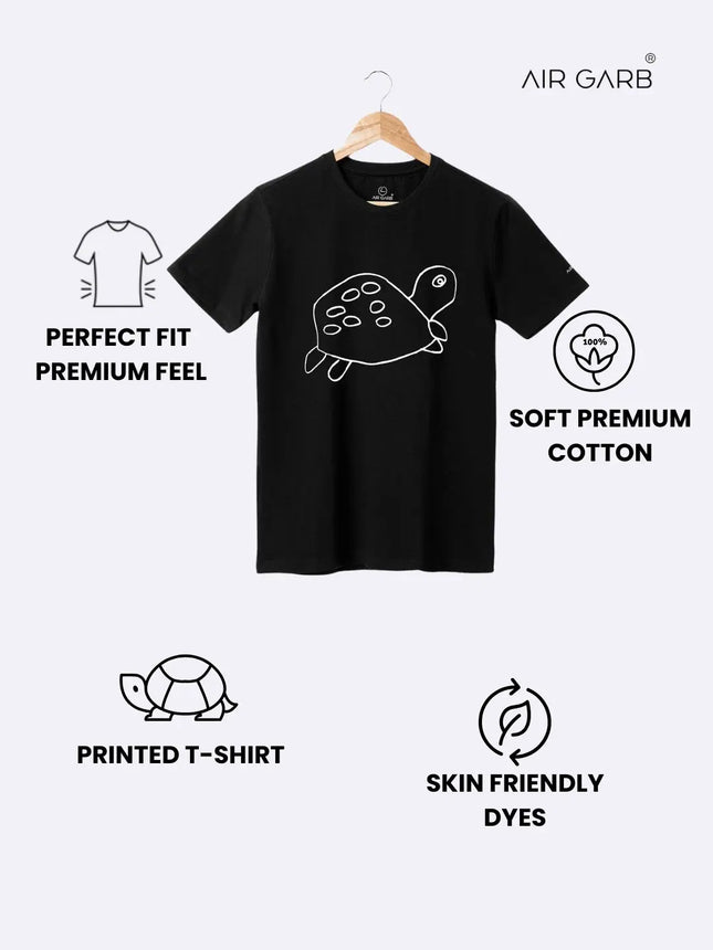 Unisex Tortoise Print Cotton Tee