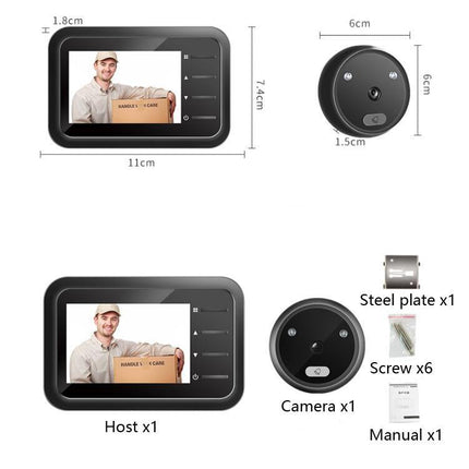 NNEIDS Smart Cat Eye Video Doorbell - 2.4 Hd Electronic Home