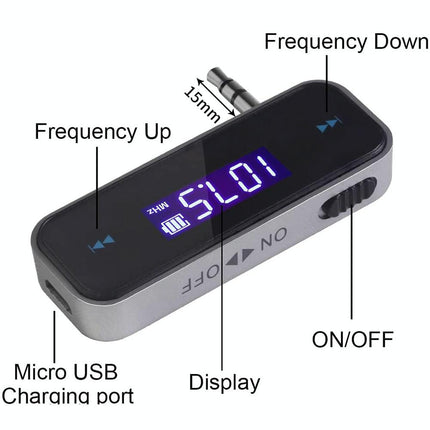 NNEIDS Mini Wireless Car Mp3 Player With 3.5Mm Audio Transmitter