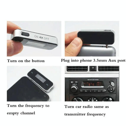 NNEIDS Mini Wireless Car Mp3 Player With 3.5Mm Audio Transmitter