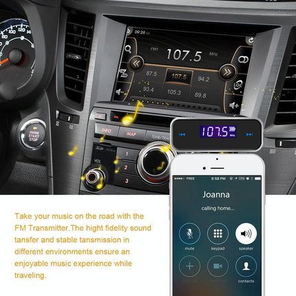 NNEIDS Mini Wireless Car Mp3 Player With 3.5Mm Audio Transmitter