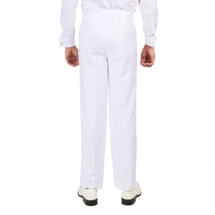 Premium Regular Fit White Tuxedo Dress Pants