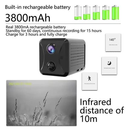 NNEOBA Mini 4G Security Camera WiFi Ultra HD CCTV