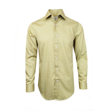 Men’s Yellow Diamond Print Shirt