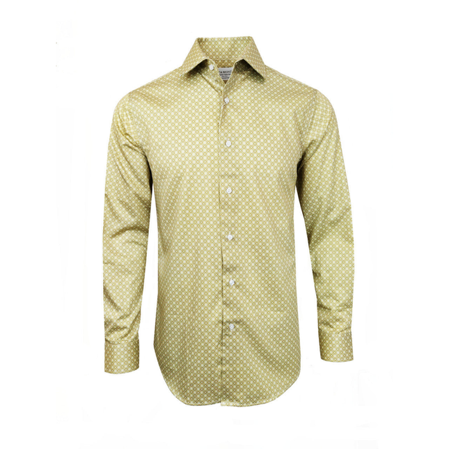 Men’s Yellow Diamond Print Shirt