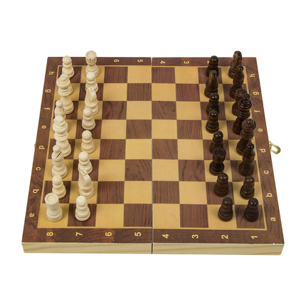 NNEDSZ Chess Board Games Folding Large Chess Wooden Chessboard Set Wood Toy Gift