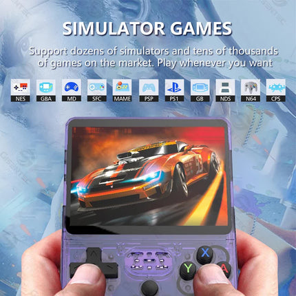 NNEDSZ Blue Retro Portable Gaming Console with 128GB, 1 Memory Card - 3D Games, HD Display, and Dual Joysticks
