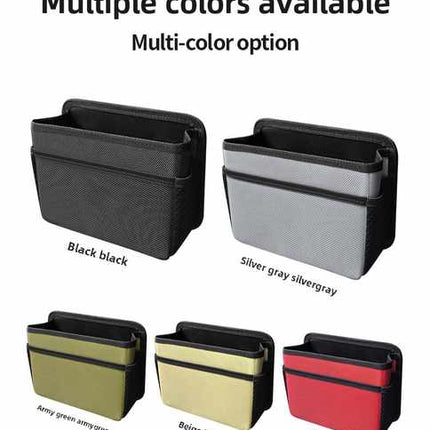 NNEDSZ Grey Upgraded Waterproof Car Storage Bag - Multi-Position Hanging Organizer