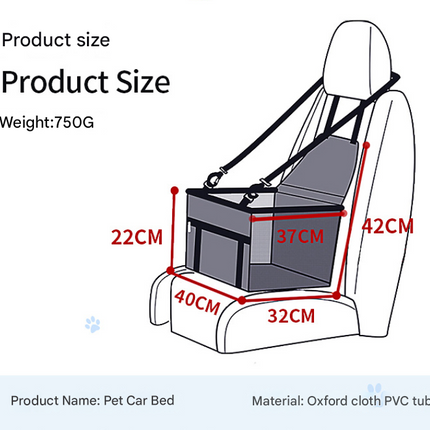 NNEDSZ Pink Portable Pet Car Seat for Dogs and Cats - Adjustable Car Seat Cover, Pet Travel Car Carrier with Safety Belt