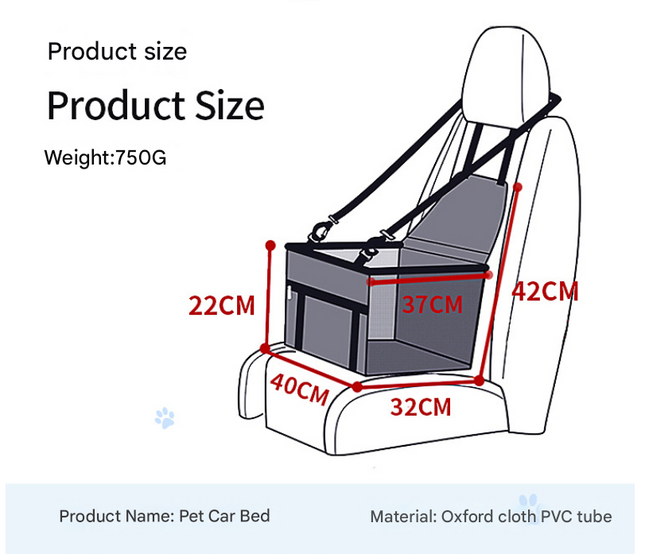 NNEDSZ Pink Portable Pet Car Seat for Dogs and Cats - Adjustable Car Seat Cover, Pet Travel Car Carrier with Safety Belt