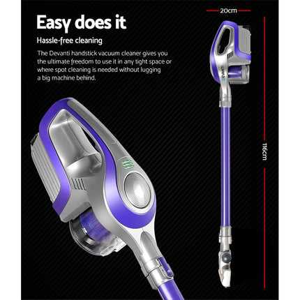 NNEDSZ Stick Vacuum Cleaner - Purple & Grey