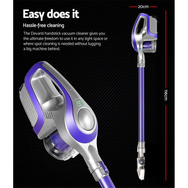 NNEDSZ Stick Vacuum Cleaner - Purple & Grey