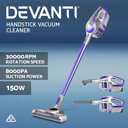 NNEDSZ Stick Vacuum Cleaner - Purple & Grey