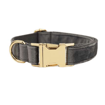Velvet Dog Collar and Leash Set