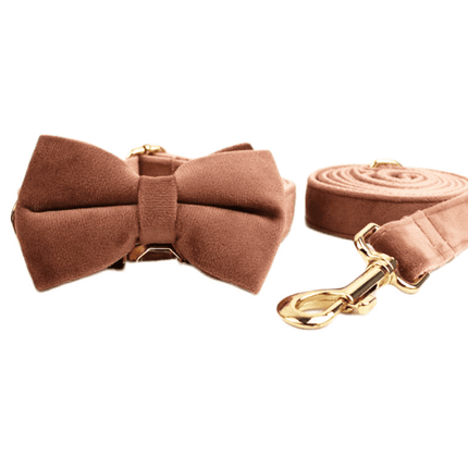 Velvet Dog Collar and Leash Set