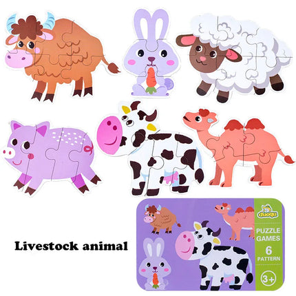 Wooden Animal Puzzle Set