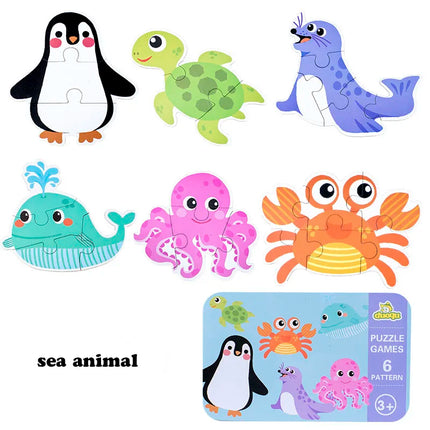 Wooden Animal Puzzle Set
