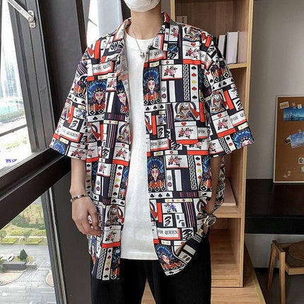 Men’s Graffiti Playing Cards Shirt