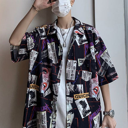 Men’s Graffiti Playing Cards Shirt