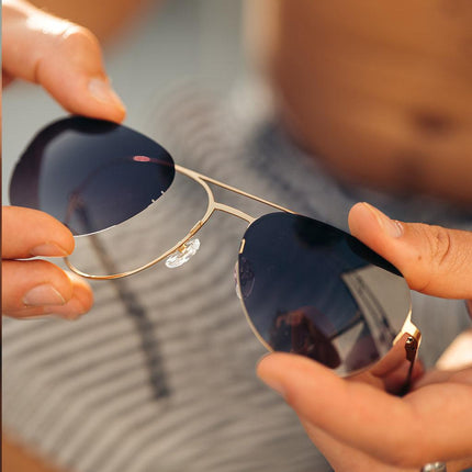 Titanium Aviator Sunglasses - V2 - 24K GOLD Plated