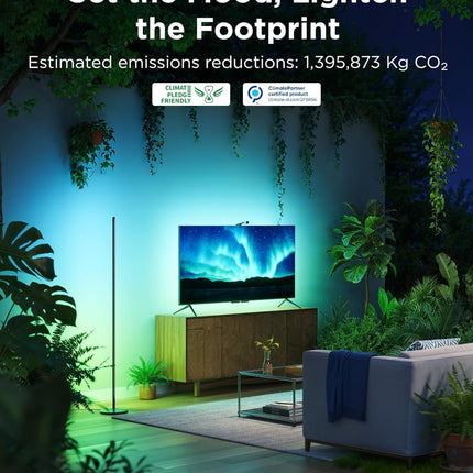 RGBIC Floor Lamp Smart 1000Lm With Voice Controlled Lighting