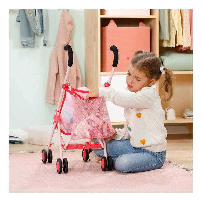 Baby Born Stroller with Pink Bag