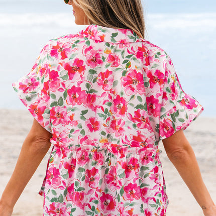 Zoya Floral Ruffled Blouse