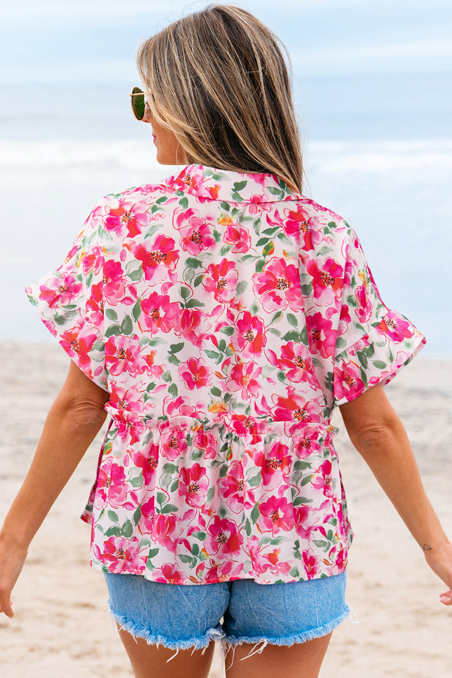 Zoya Floral Ruffled Blouse