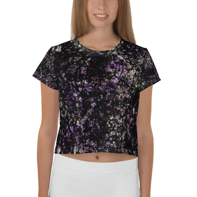 Anacotte Women Hidden Floral Boxy Cropped Tee