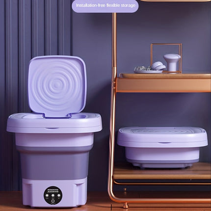 Collapsible Mini Washing Machine 8L for Travel & Home