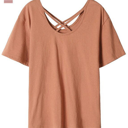 Basic Letter Print Women Crop Tops T-shirts, Autumn ELF Casual Daily Tee